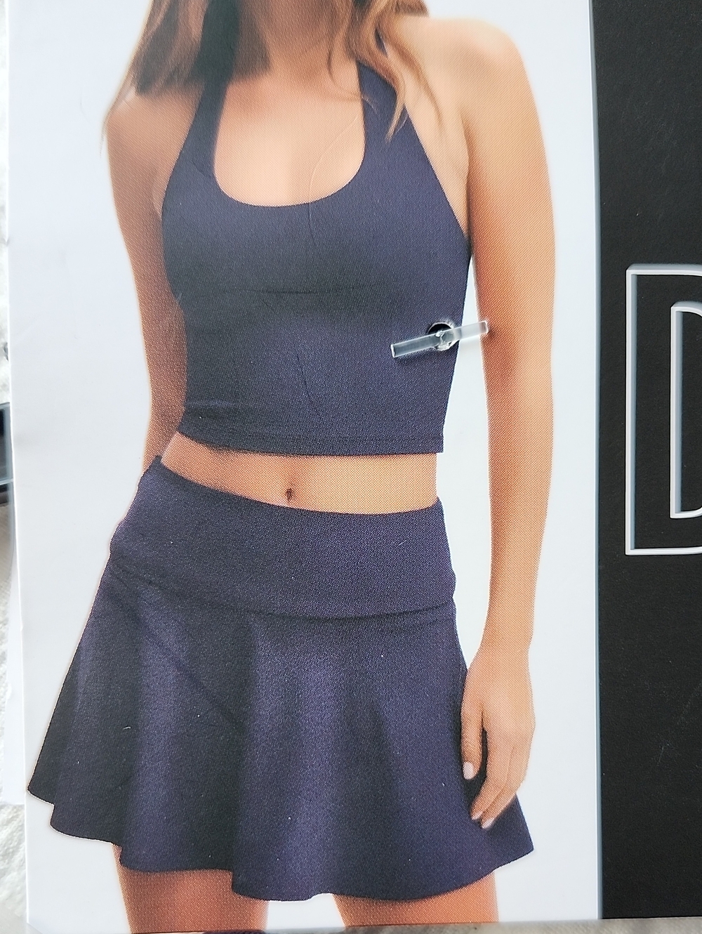 Derek Heart 2pc Active Skort Set Halter Top | L | NWT